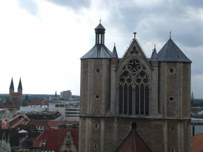 Blick vom Rathausturm auf den Braunschweiger Dom